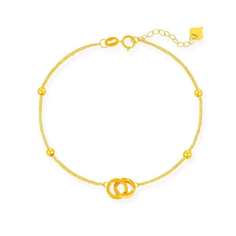 Adjustable 18K Gold Beaded Bracelet 4