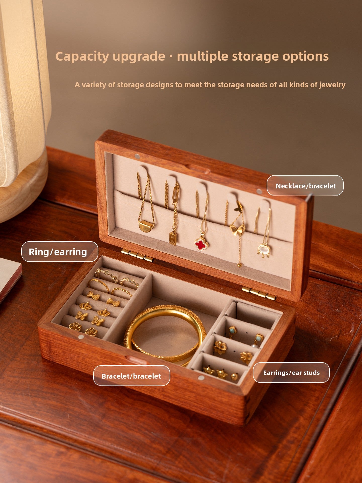 Portable Rosewood Jewelry Box 4