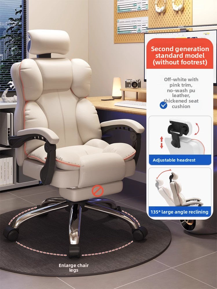 Gaming Chair for Living Room - Ergonomic Office Chair with Footrest, High Back Metal Armchair for Adults