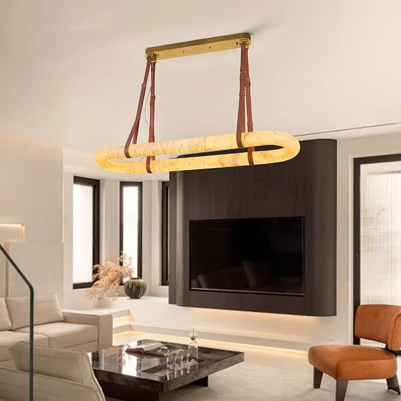 French Luxury Marble Effect Chandelier