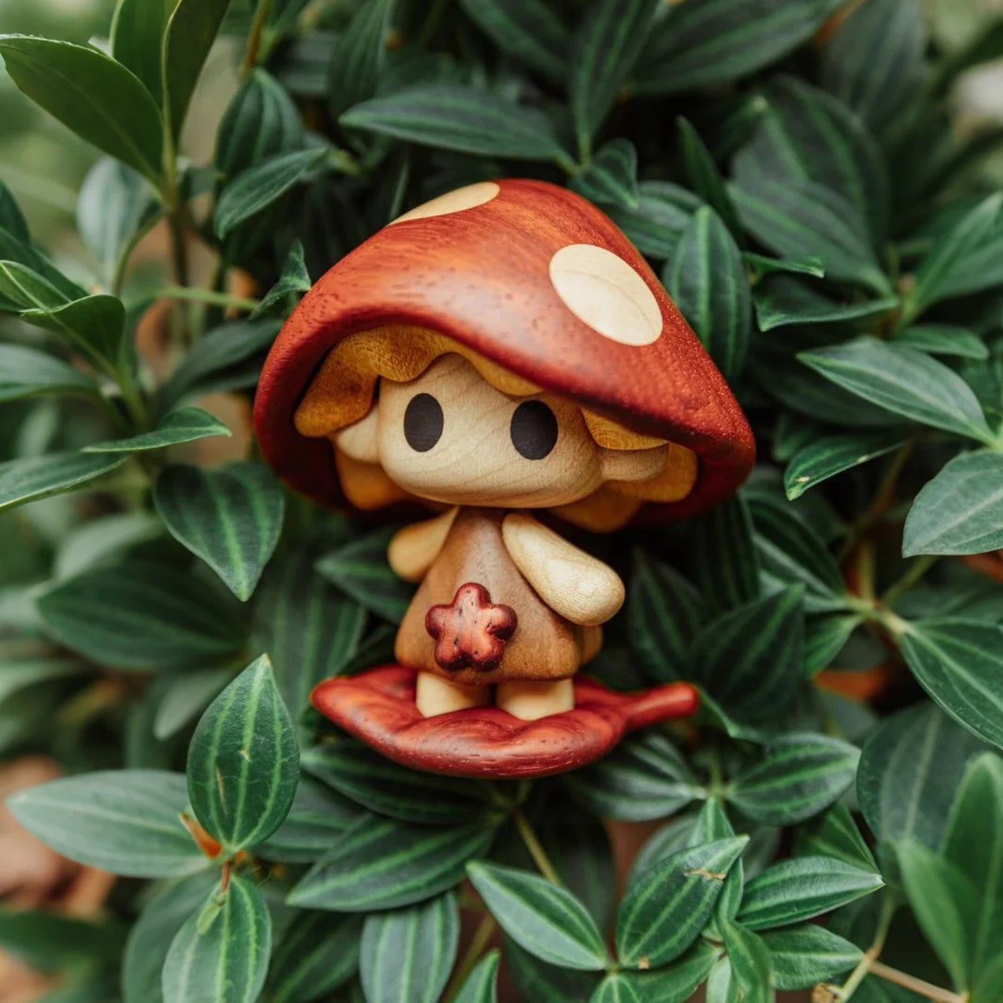 Mushroom solid wood figure 1