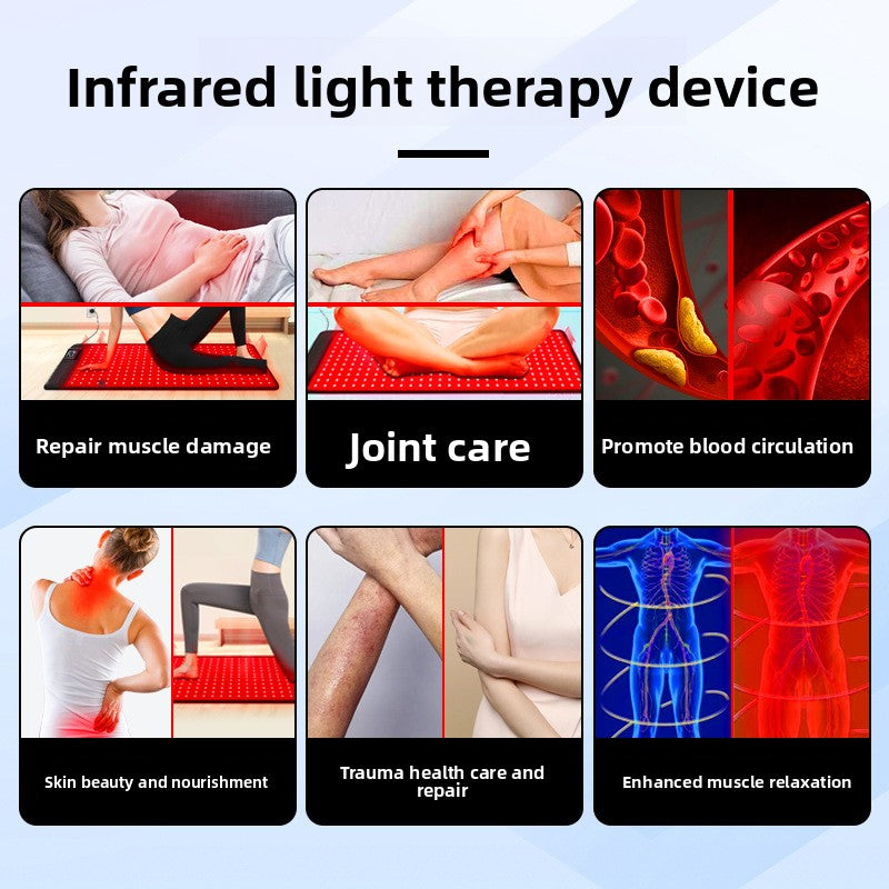 Phototherapy Heating Mat with Red Light and Vibration Massage 2