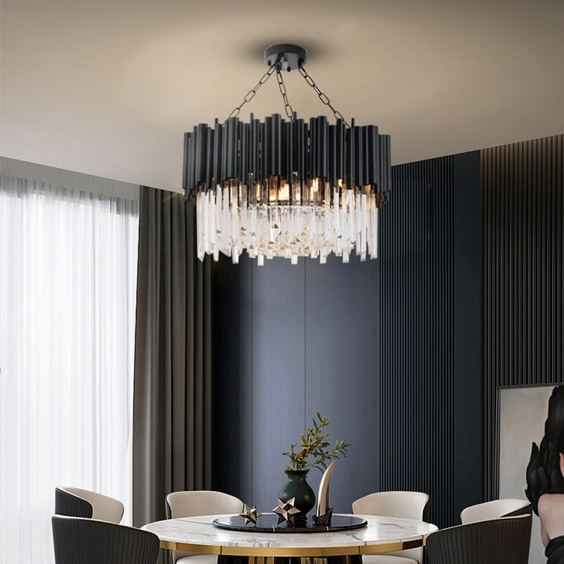 Black Crystal Living Room Chandelier 2