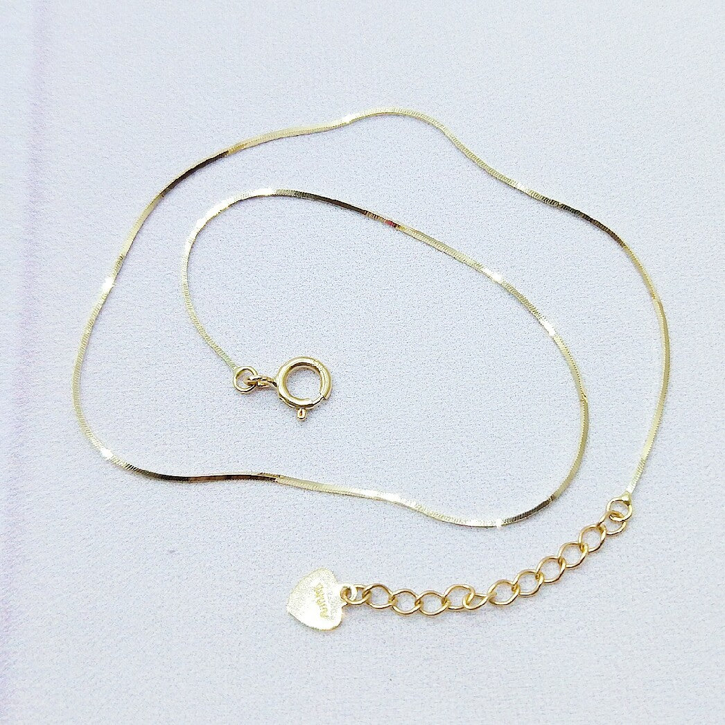 14K Gold Snake Bone Chain Bracelet 4