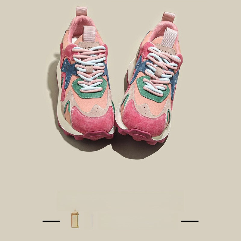 Platform Sneakers Pink Women Casual Shoes