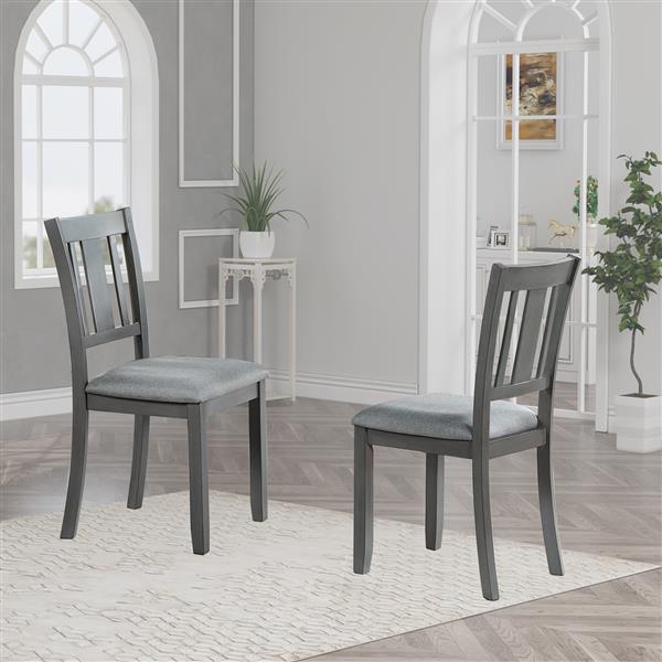 A kitchen chair with a padded seat 4