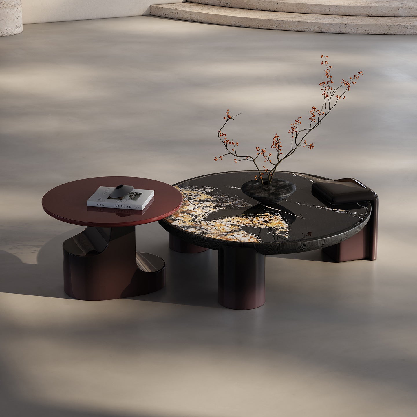 Italian Minimalist Slate Coffee Table 1
