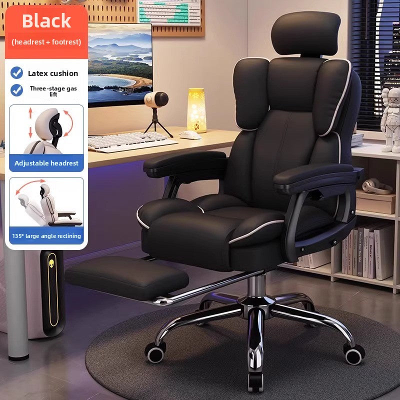 Gaming Chair for Living Room - Ergonomic Office Chair with Footrest, High Back Metal Armchair for Adults