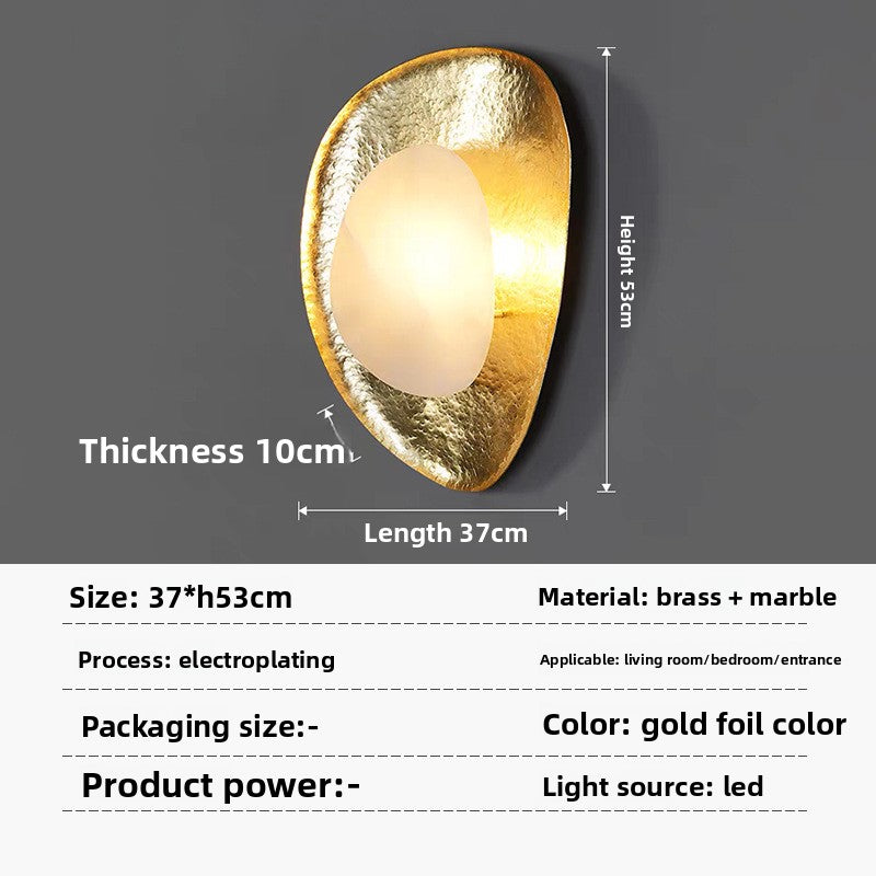 Luxury Copper Marble Wall Lamp