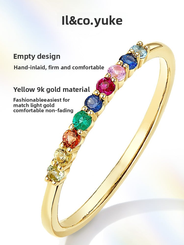 Rainbow gemstone ring 3
