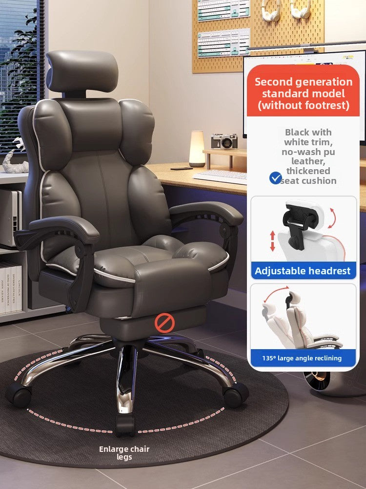 Gaming Chair for Living Room - Ergonomic Office Chair with Footrest, High Back Metal Armchair for Adults