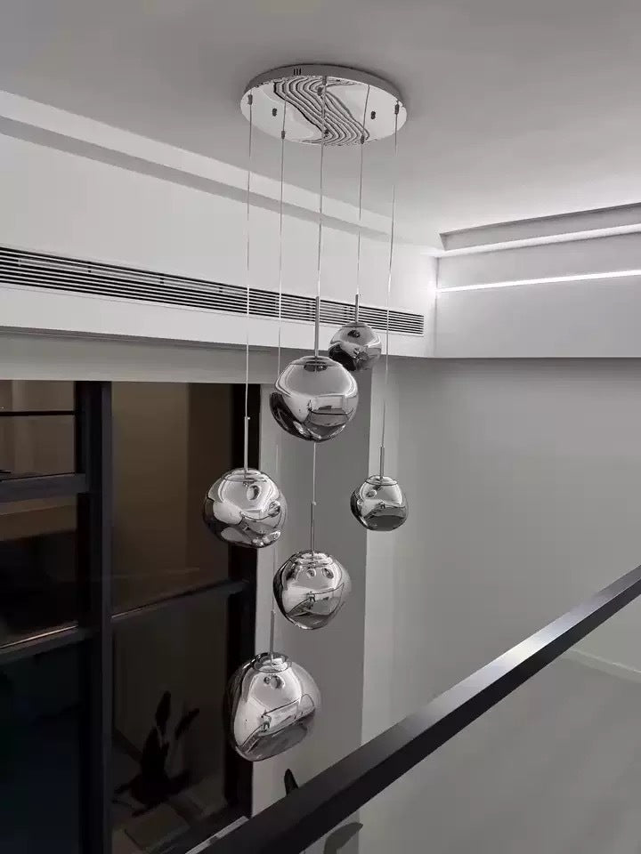 Minimalist Glass Lava Chandelier
