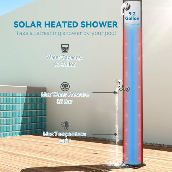 Solar heated shower 3