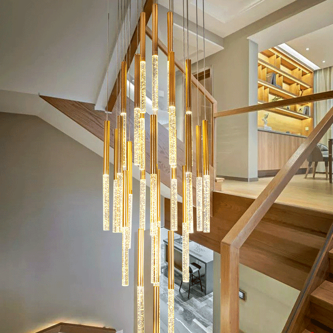 Modern Crystal Staircase Chandelier Lighting 1