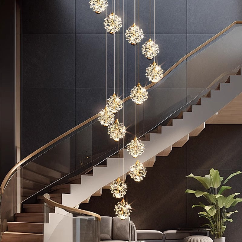 Loft-style high-ceiling living room chandelier 2