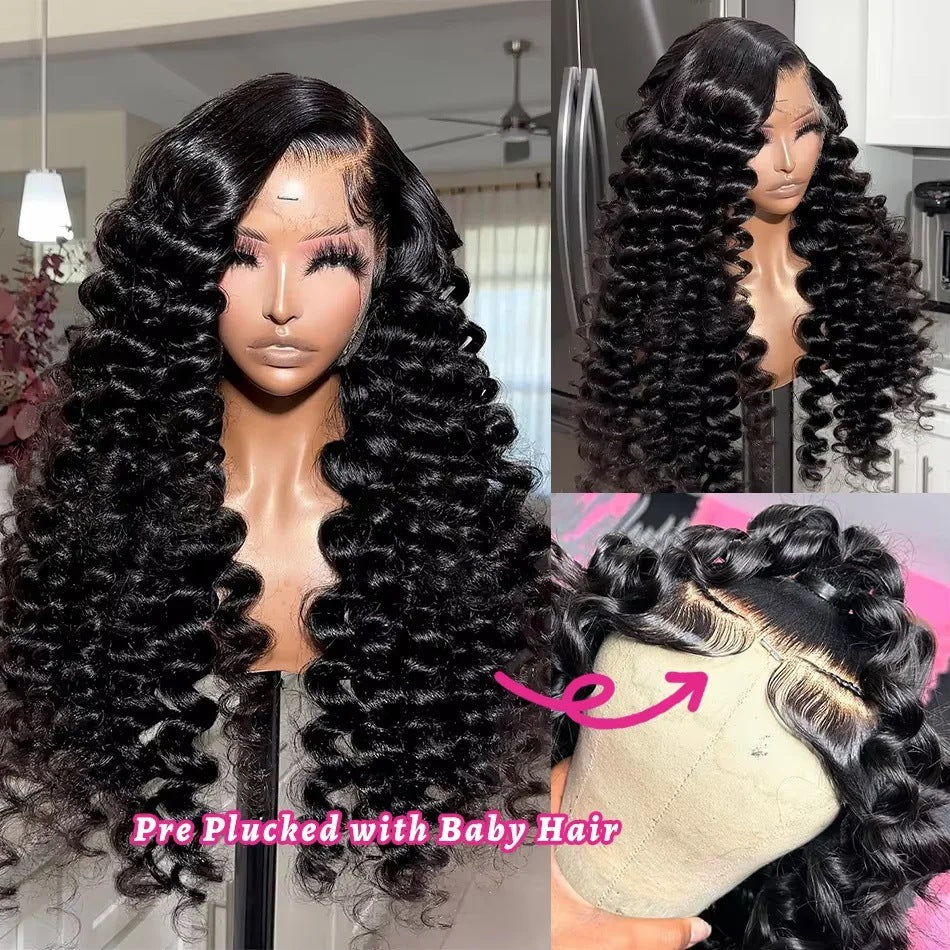 Loose Deep Wave 13X6 Lace Front Human Hair Wigs Brazilian 3