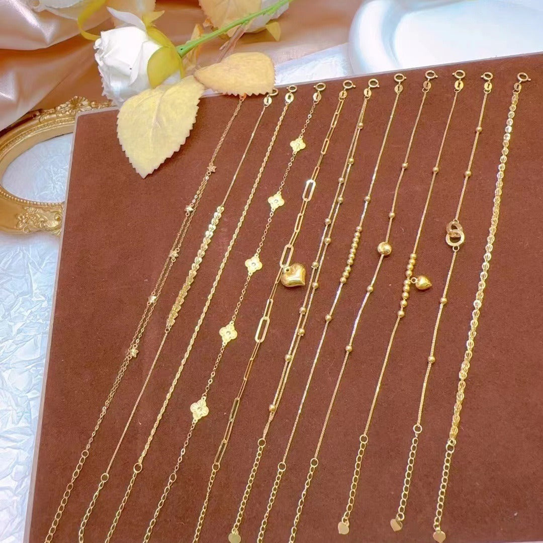 Adjustable 18K Gold Beaded Bracelet 3