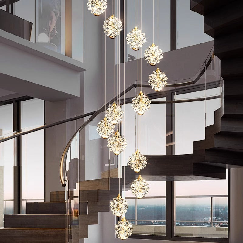 Loft-style high-ceiling living room chandelier 1