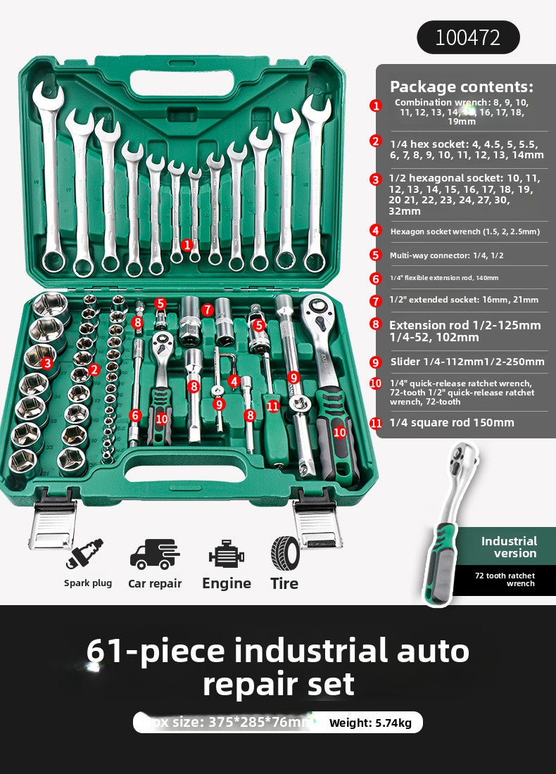Ratchet Wrench Socket Set Automotive Repair Tools