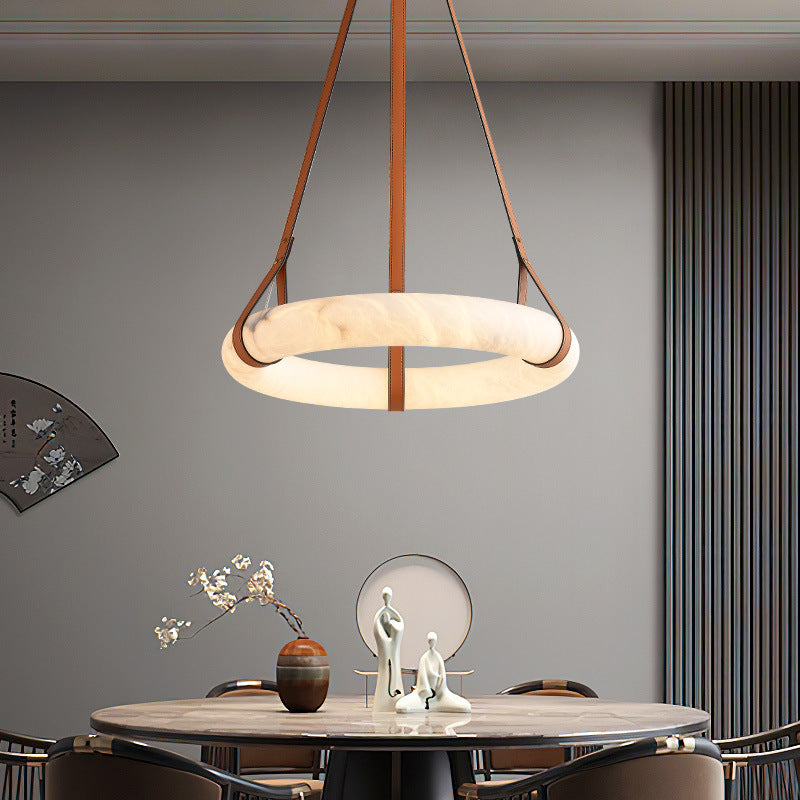 Modern Marble Effect LED Chandelier with Remote Control 3