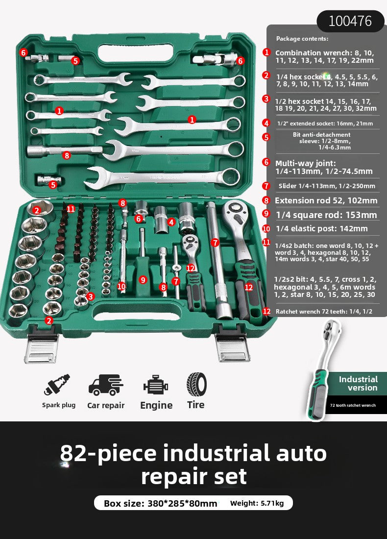 Ratchet Wrench Socket Set Automotive Repair Tools
