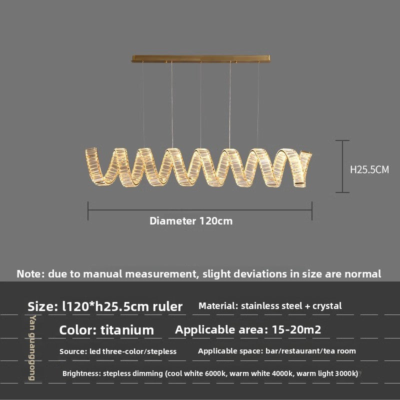 Spiral Crystal LED Chandelier Modern Luxury Design