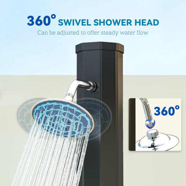 Solar heated shower 4