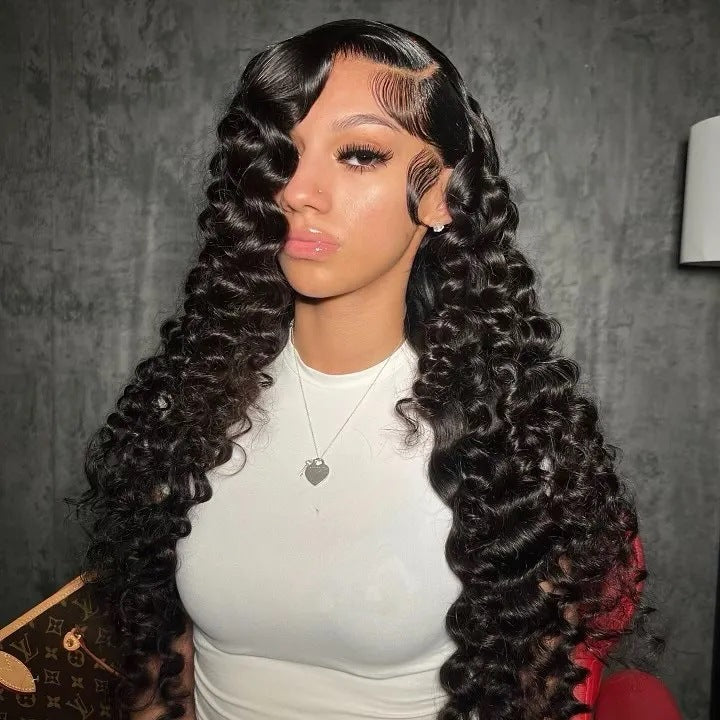 Loose Deep Wave 13X6 Lace Front Human Hair Wigs Brazilian 1