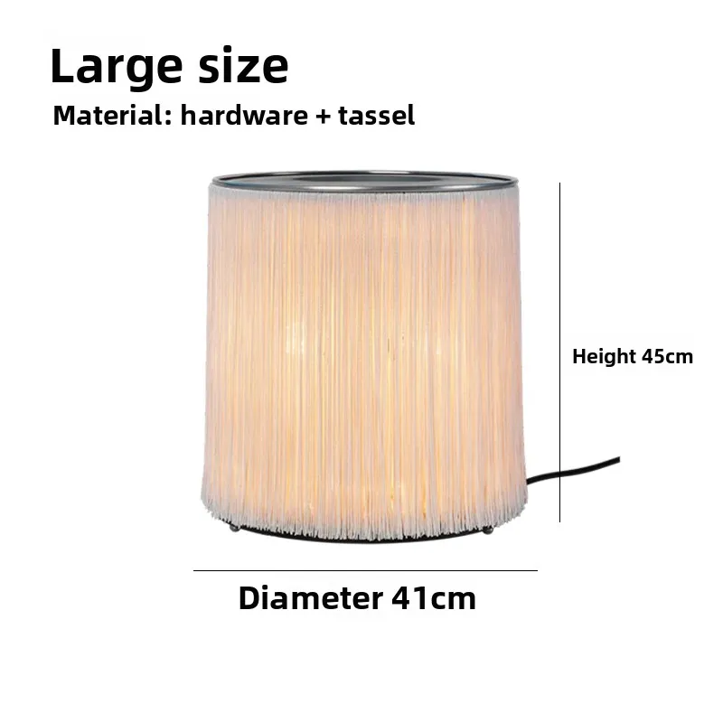 Medieval-style tassel floor lamp