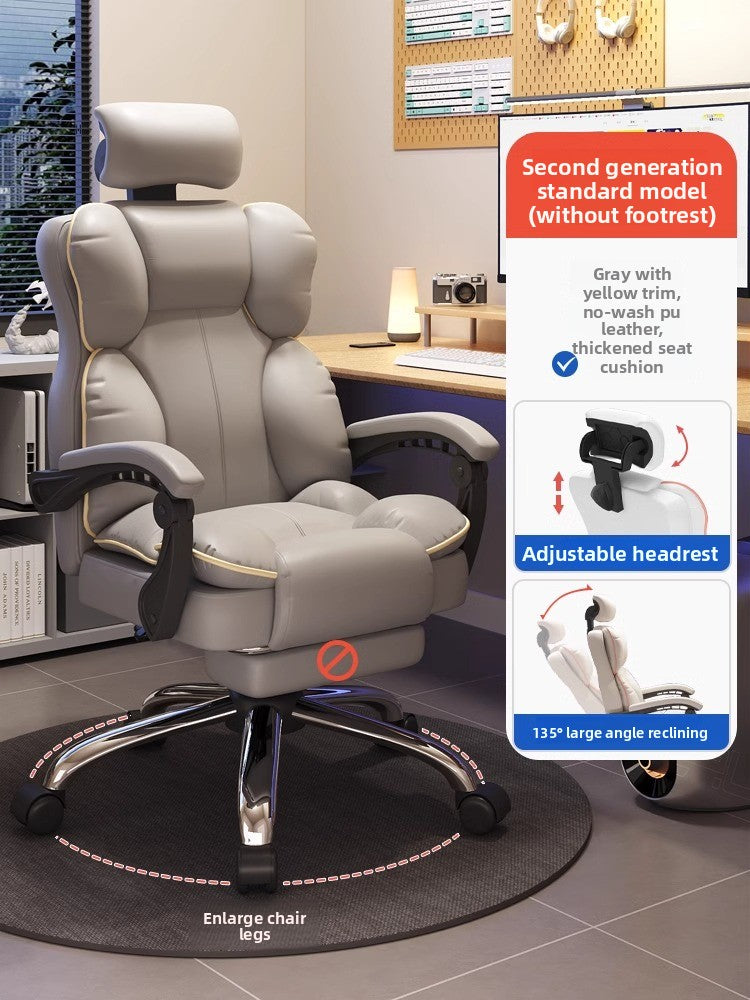 Gaming Chair for Living Room - Ergonomic Office Chair with Footrest, High Back Metal Armchair for Adults