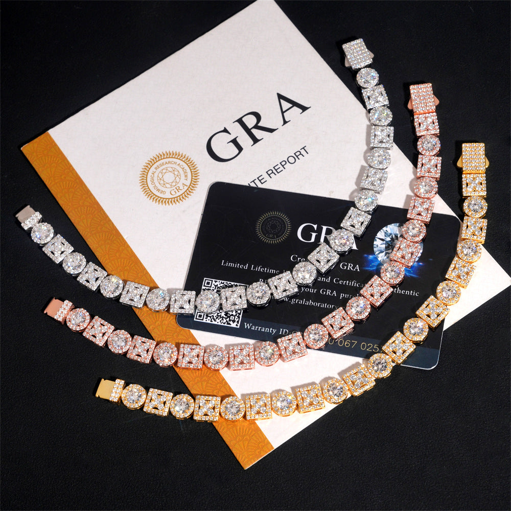 S925 Silver Moissanite Geometric Jewelry Set