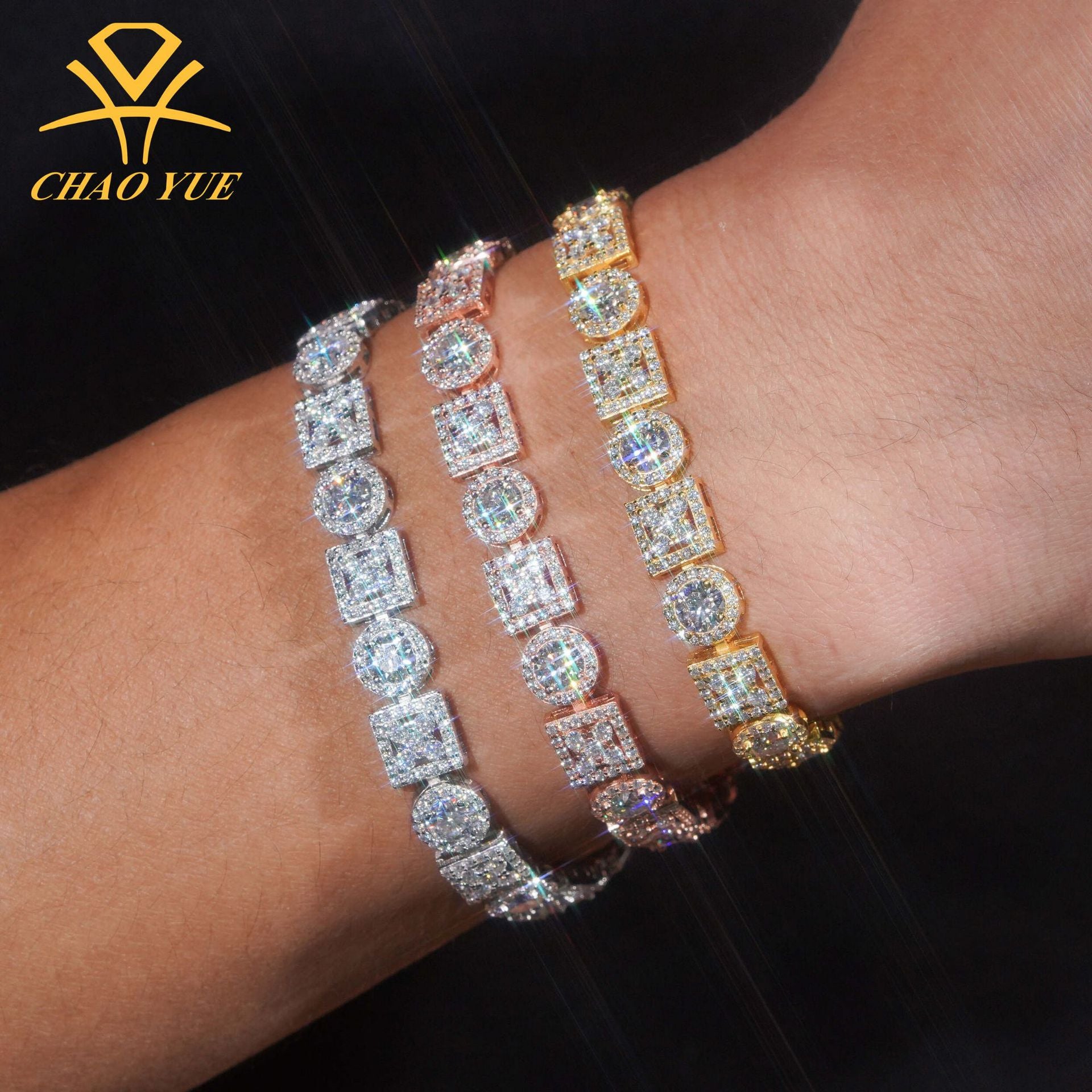 S925 Silver Moissanite Geometric Jewelry Set 1