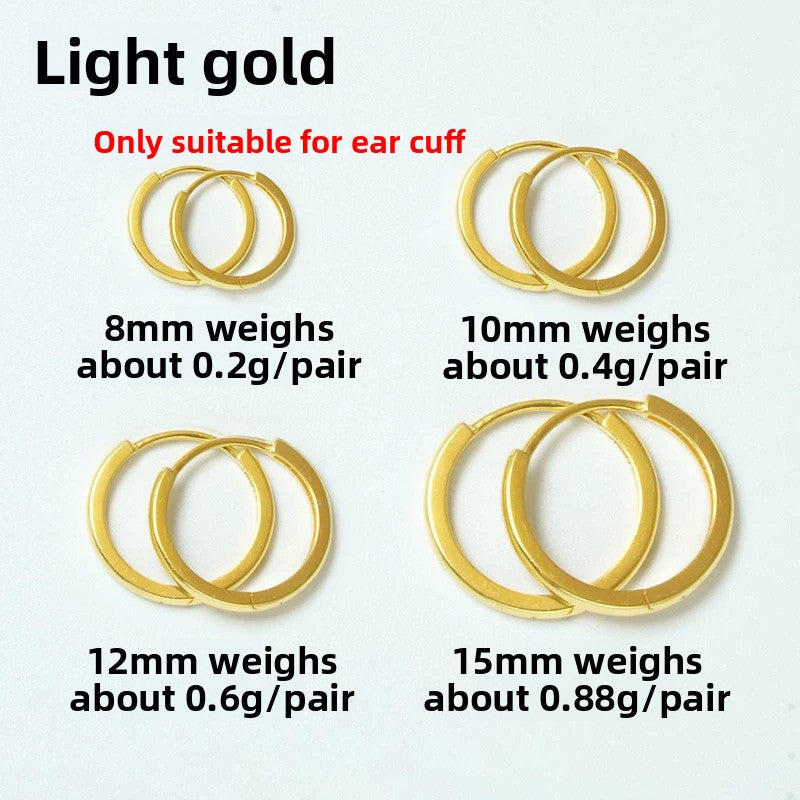 18K Gold Hoop Earrings