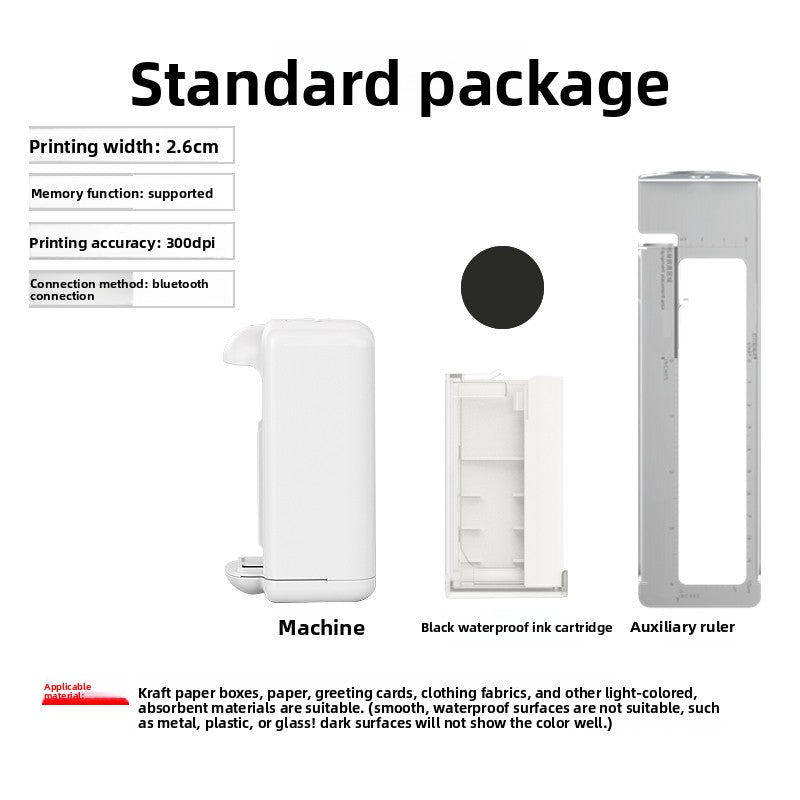 Portable Handheld Inkjet Printer with Bluetooth Control