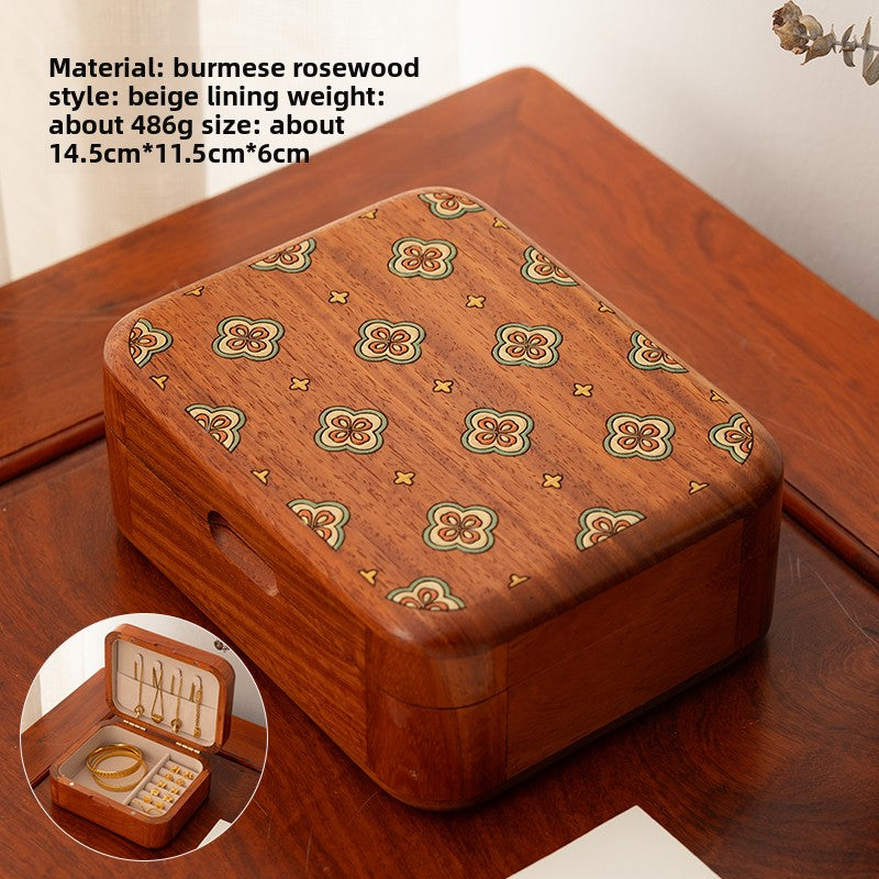 Portable Rosewood Jewelry Box