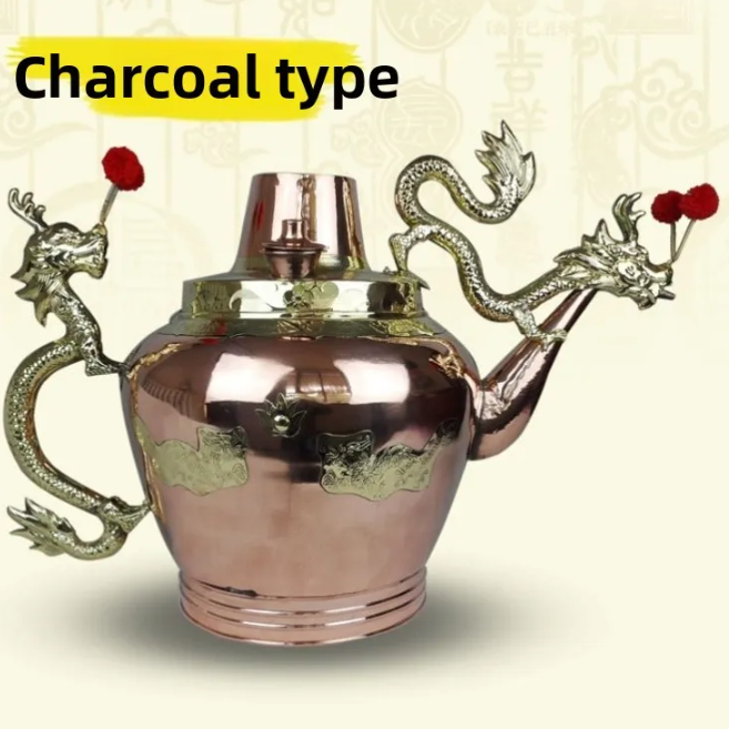 Traditional Dragon Spout Copper Cooking Pot