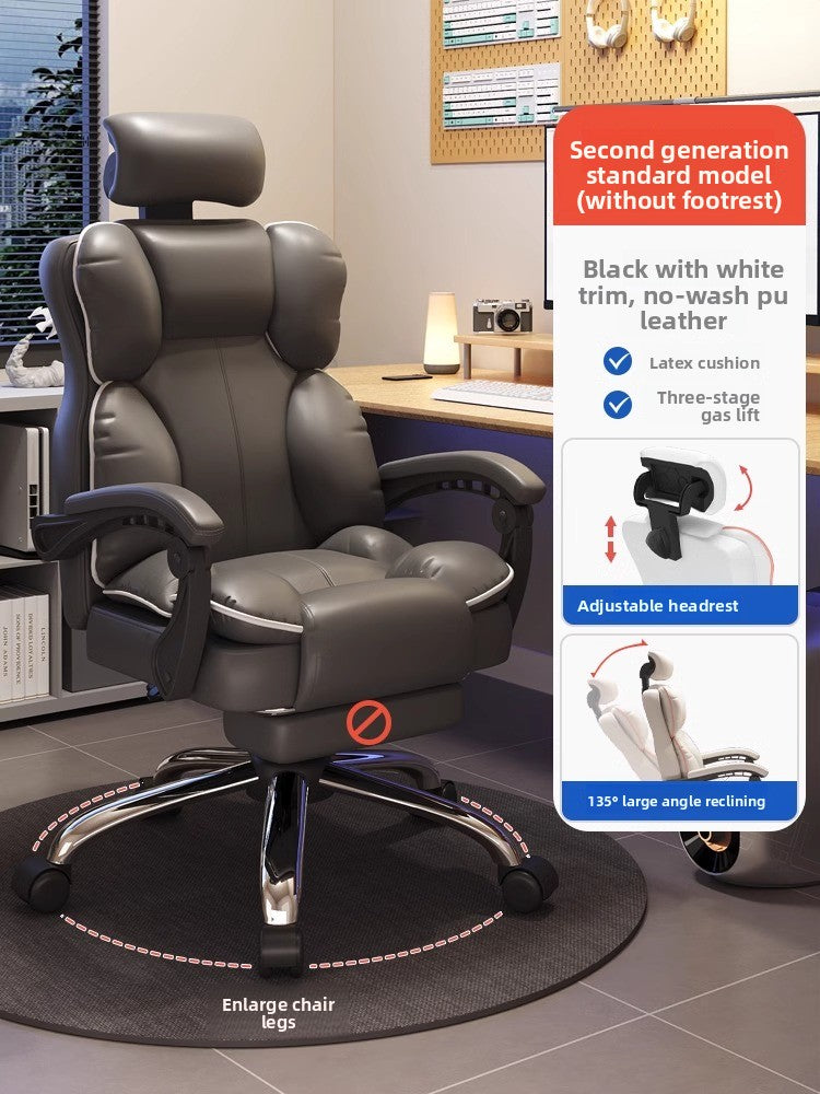 Gaming Chair for Living Room - Ergonomic Office Chair with Footrest, High Back Metal Armchair for Adults