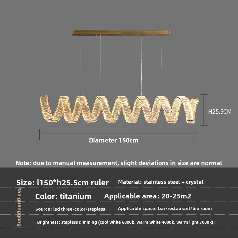 Spiral Crystal LED Chandelier Modern Luxury Design
