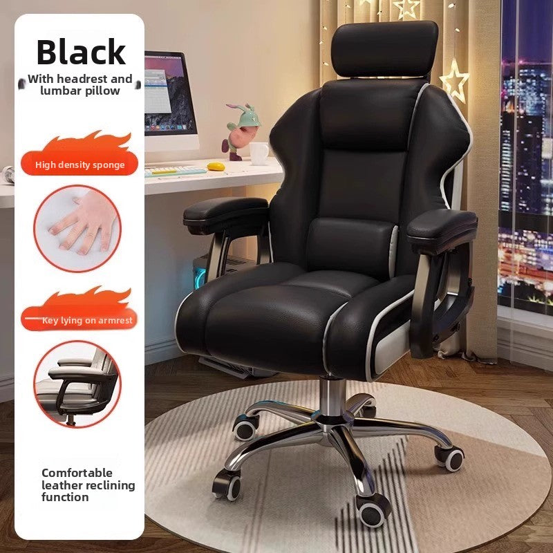 Gaming Chair for Living Room - Ergonomic Office Chair with Footrest, High Back Metal Armchair for Adults