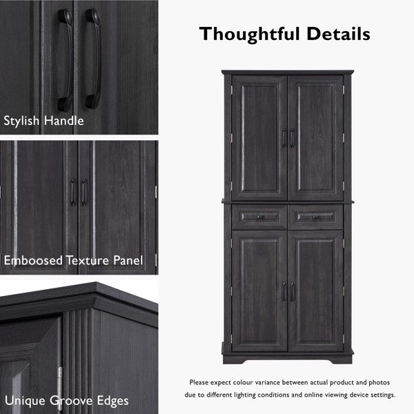 Farmhouse-style embossed textured storage cabinet 3