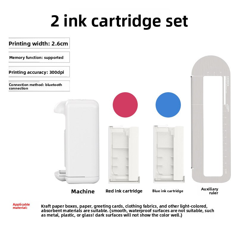 Portable Handheld Inkjet Printer with Bluetooth Control