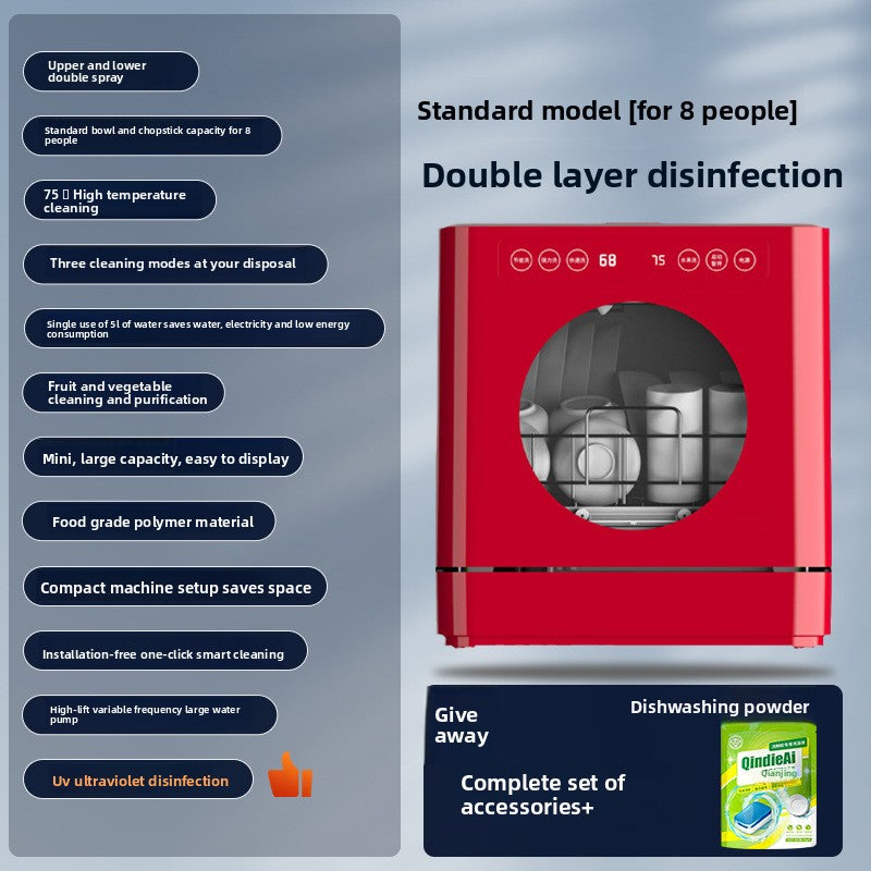 Compact Dish Washing Machine for Home Kitchen Convenience