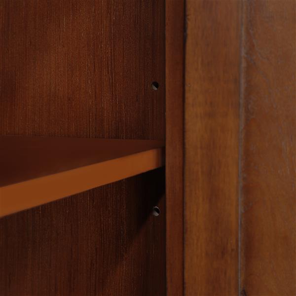 Control table with storage shelves 1