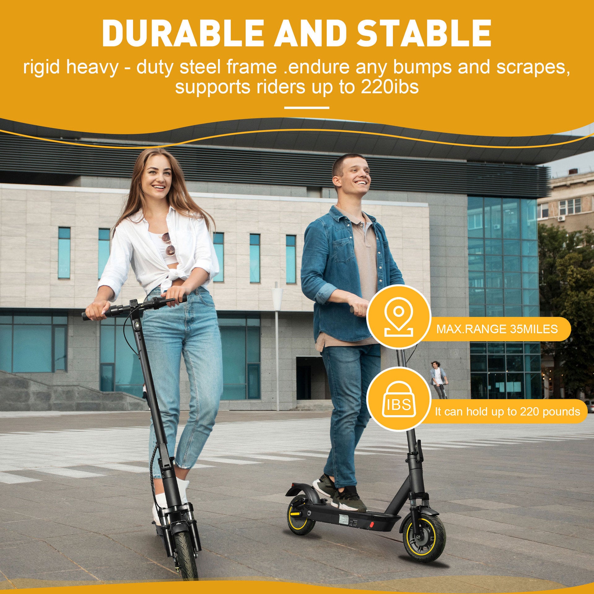 Foldable Electric Scooter with LED Lights 3