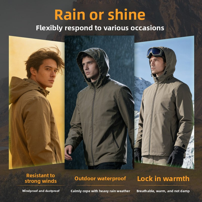 Men's Stab-Proof Outdoor Jacket with Hood 2