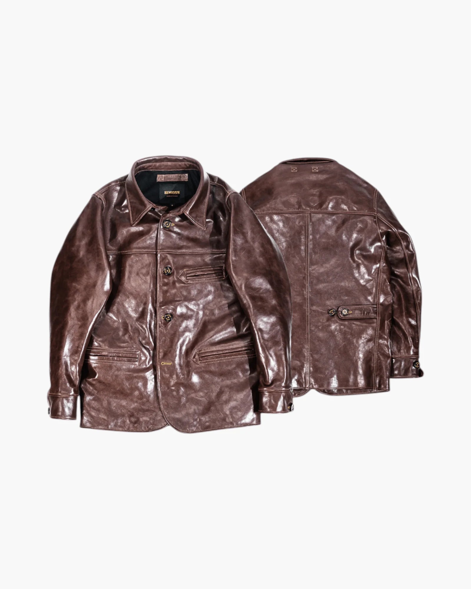 Men’s Mid-Length Heavy-Duty Leather Jacket Durable & Stylish
