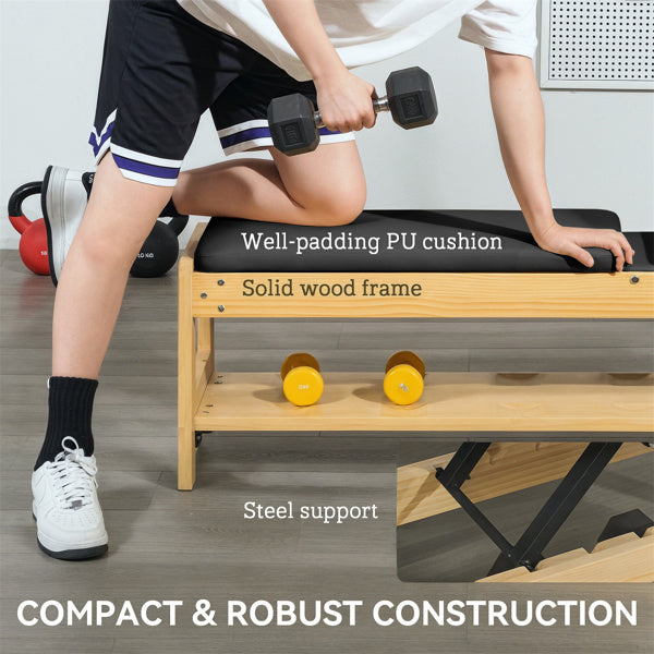 Wooden Adjustable Weight Bench 4