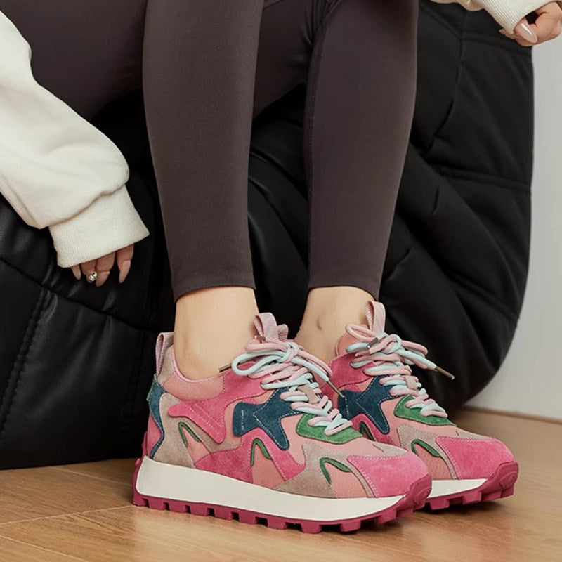 Thick-Soled Women's Sneakers with Soft Comfortable Design