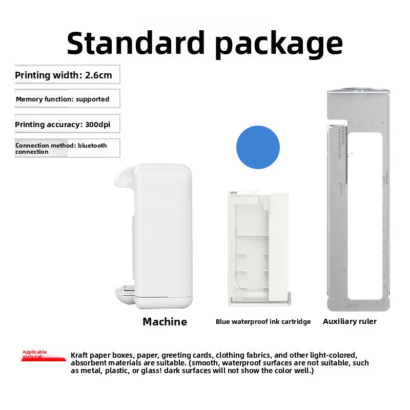 Portable Handheld Inkjet Printer with Bluetooth Control