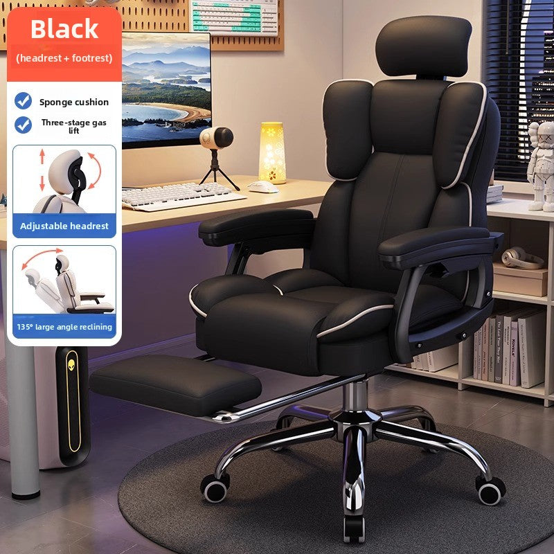 Gaming Chair for Living Room - Ergonomic Office Chair with Footrest, High Back Metal Armchair for Adults